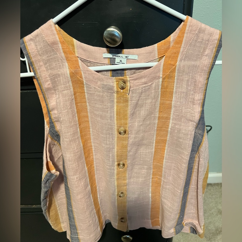 O’Neill Ladies XL striped sleeveless  top, excellent condition